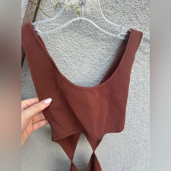 ZEYNEP ARÇAY Chain Knit Mini Dress - Brown - Picture 8 of 8